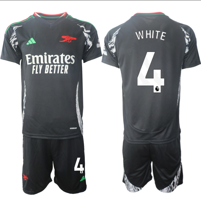 Men 2024-2025 Club Arsenal away Black 4 Soccer Jersey